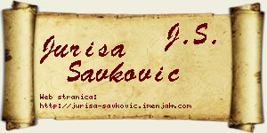 Juriša Savković vizit kartica